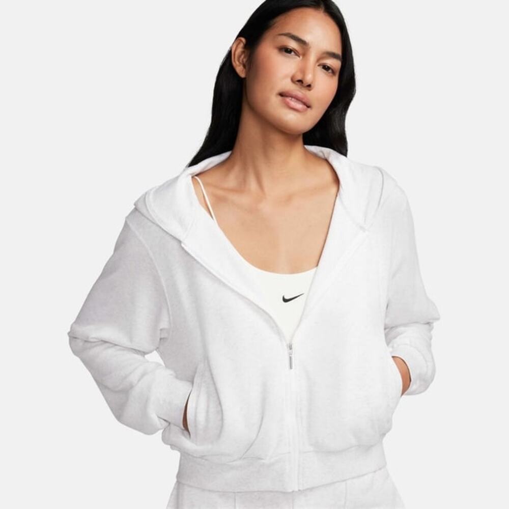 Nike Sportswear Chill Terry Loose Full-Zip French Terry Hoodie Heather Gray XS